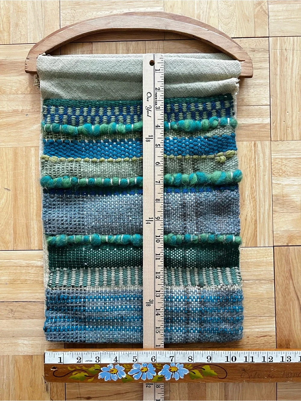 Vintage 70s Handmade Hand Loomed Fiber Arts Purse Hippie Retro Boho Artisanal